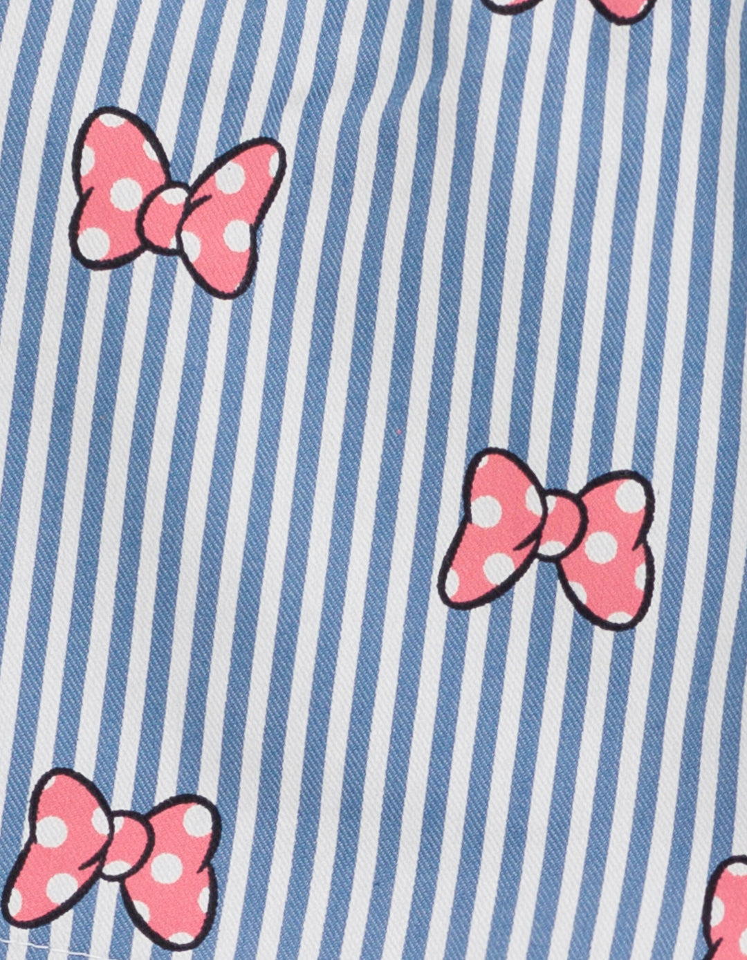Minnie Mouse Girls' T-Shirt and Chambray Shorts Set Pink Stripe