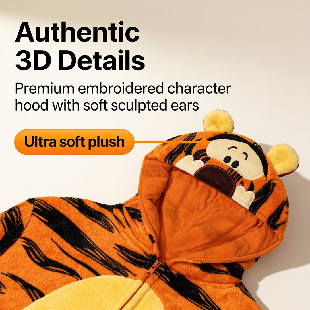 Disney Winnie the Pooh Tigger Adult Men or Women Coverall Stripe Orange
