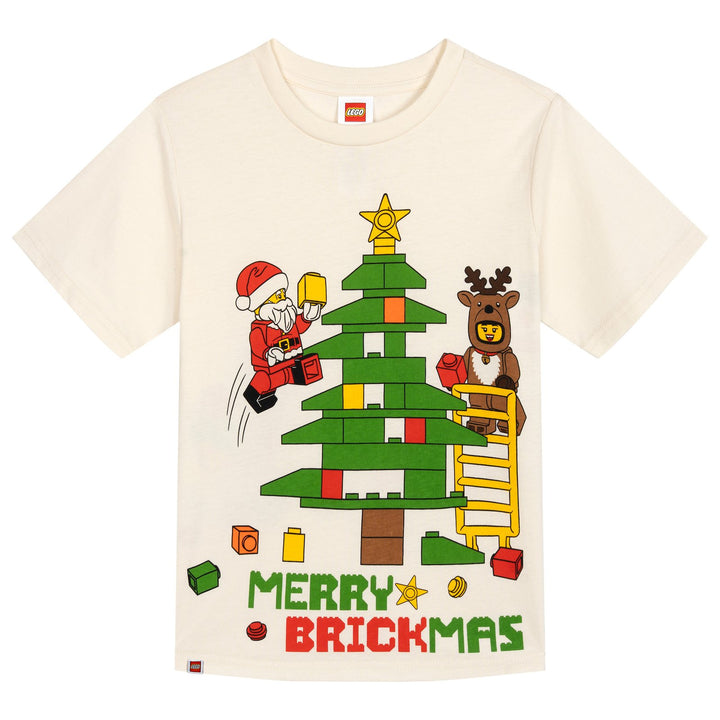 LEGO Boys' Short Sleeve T-Shirt Tusk Brickmas Holiday