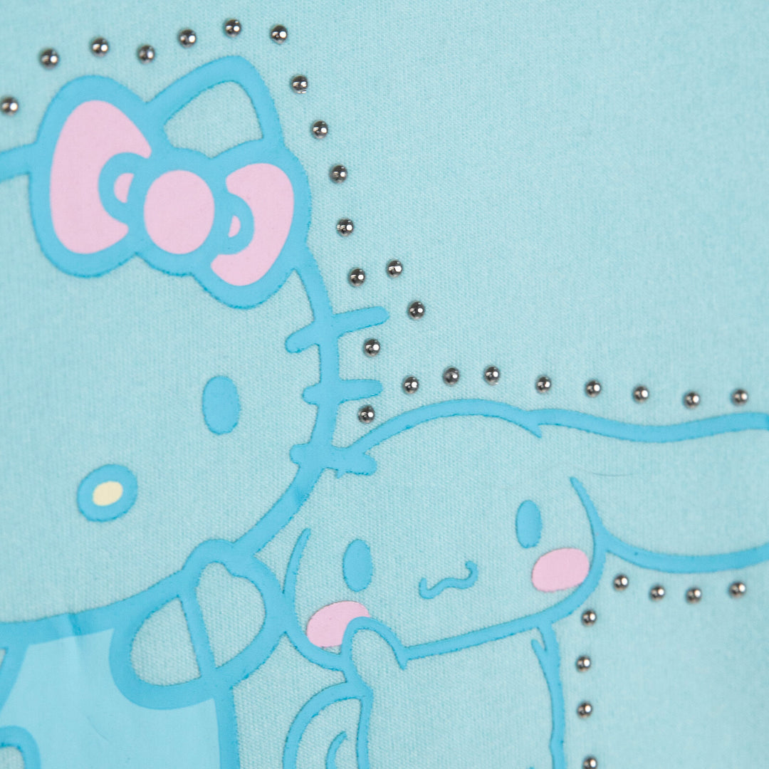 Hello Kitty Girls' Fleece 2-Piece Sweatshirt and Joggers Set Cinnamoroll Blue