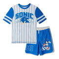 SEGA Sonic the Hedgehog 2-Piece Swimwear Rash Guard and Swim Trunks Set Blue