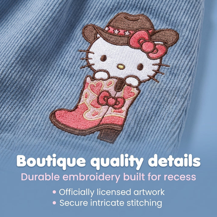 Hello Kitty Girls' Long Sleeve Tee and Corduroy Skirt Set Pink Blue