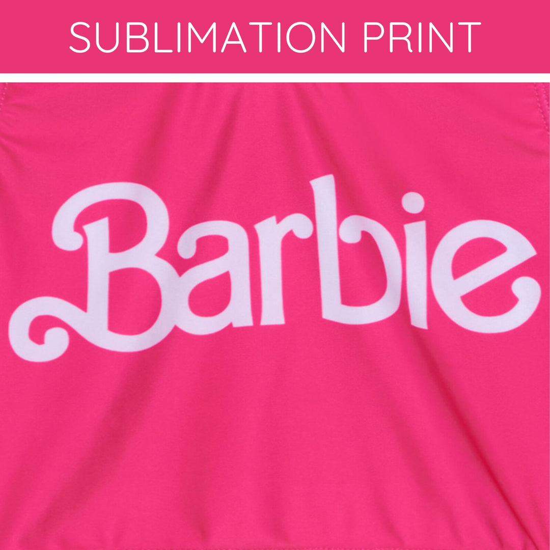 Barbie Girls' One Piece Swimsuit Pink Floral