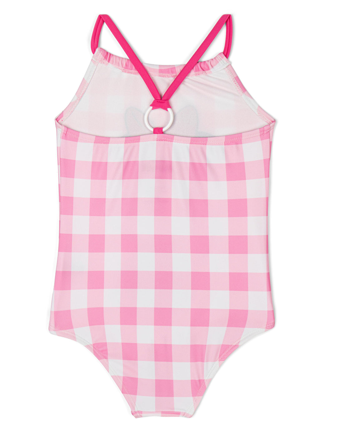 Minnie Mouse Girls' Sleeveless One Piece Bathing Suit Pink Gingham