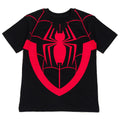 Marvel Spider-Man Boys' Cosplay Short Sleeve T-Shirt Web Black Miles