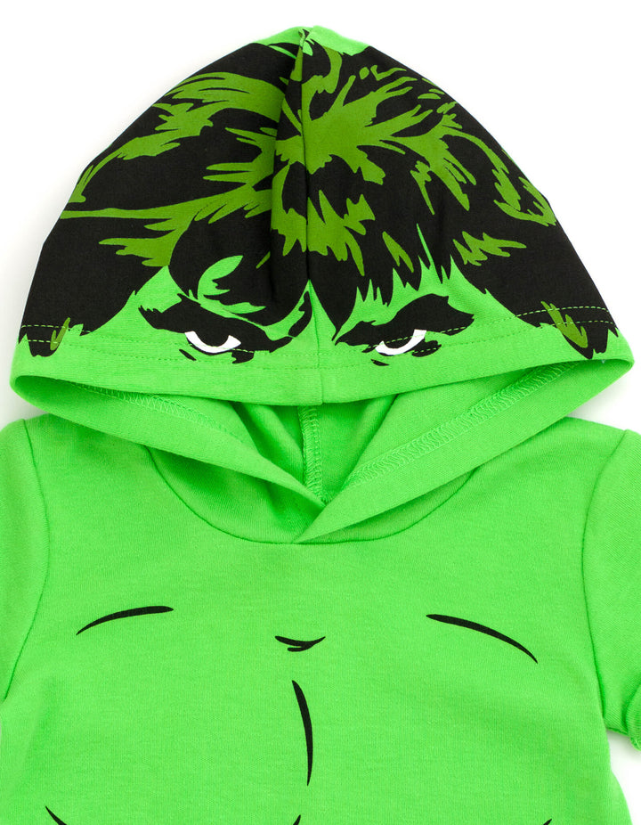 Marvel Avengers The Hulk Cosplay Hooded Romper Green Purple