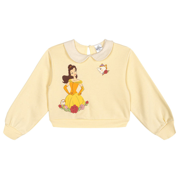 Disney Beauty and the Beast Belle Girls' Sweatshirt and Skirt Set Yellow