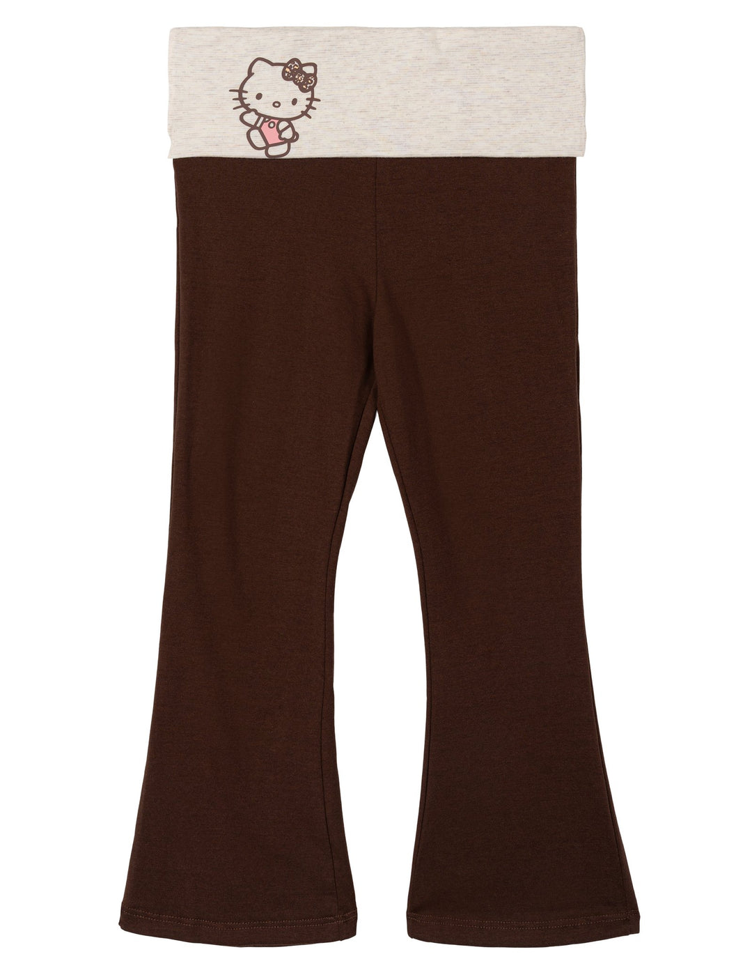 Hello Kitty Girls' Fleece Sweatshirt and Flare Leggings Set Oatmeal