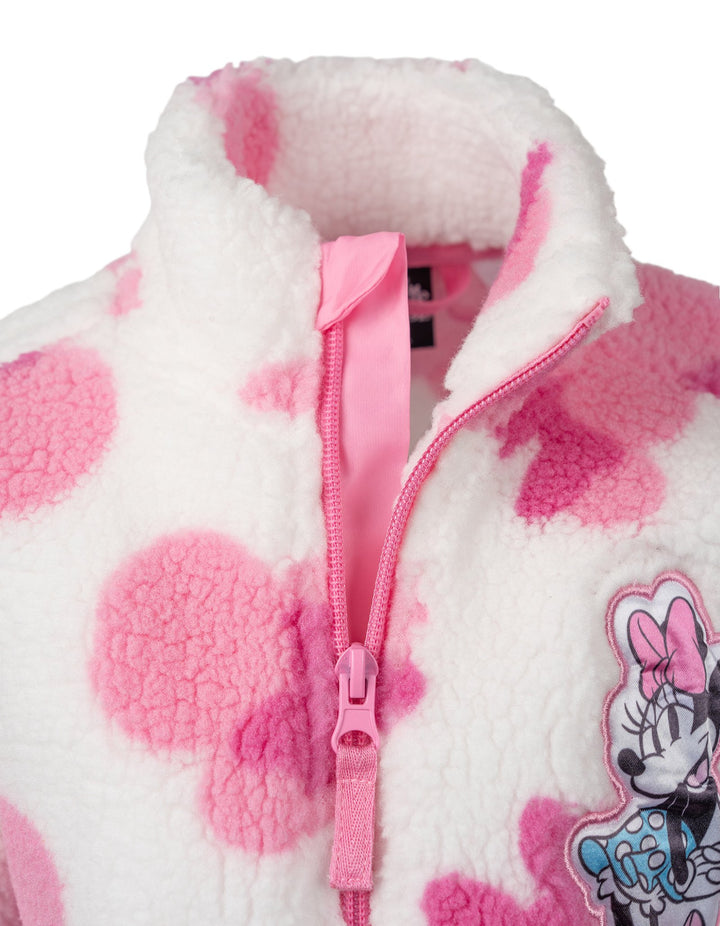 Minnie Mouse Girls' Fleece Full-Zip Jacket Ivory