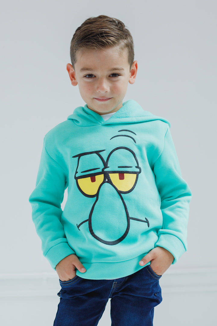 Nickelodeon SpongeBob SquarePants Squidward Boys' Fleece Pullover Hoodie Teal