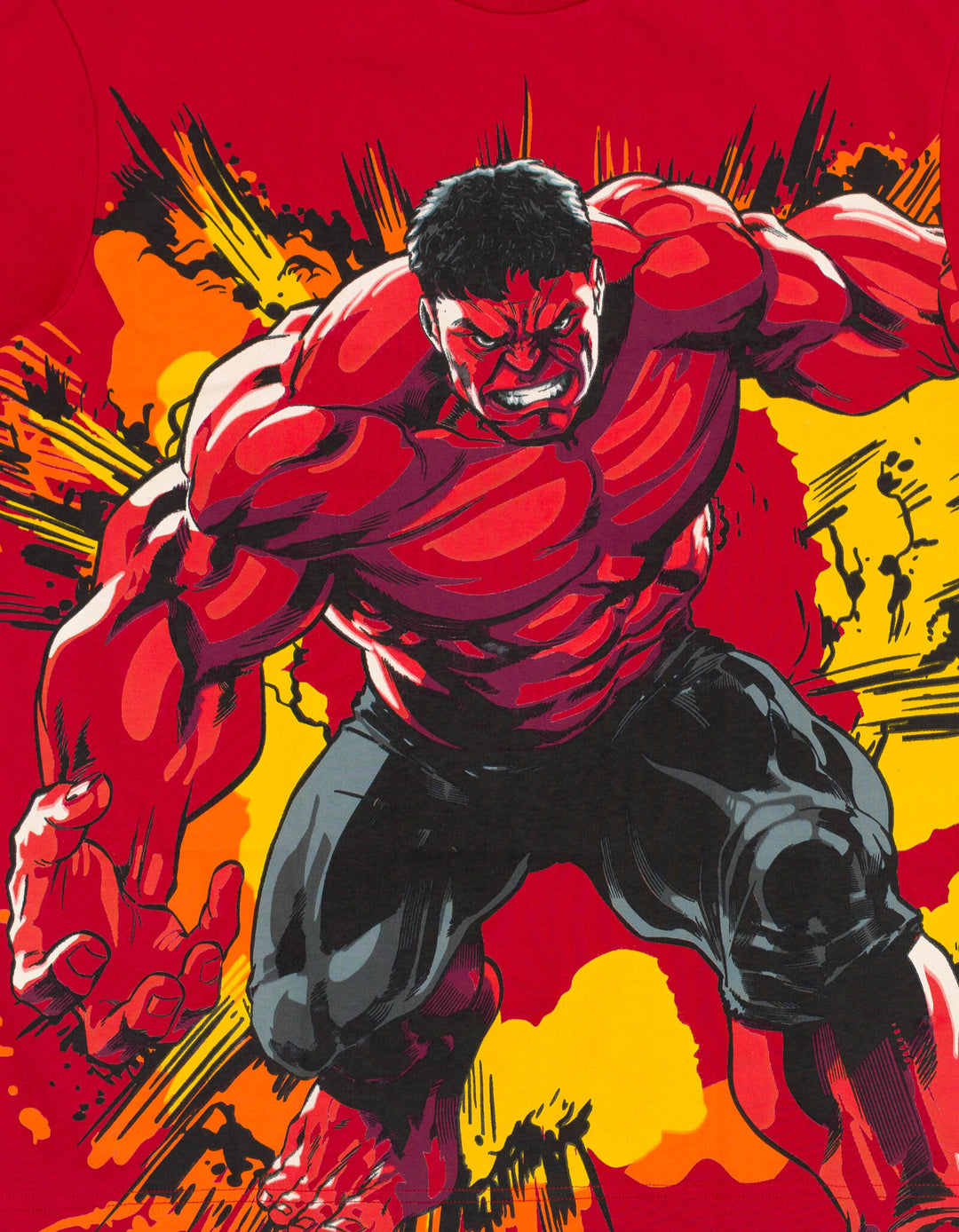 Captain America Red Hulk Men's Cosplay Short Sleeve T-Shirt Brave
