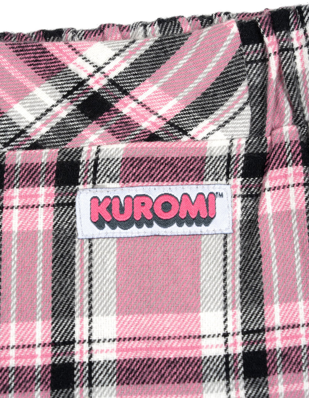 Hello Kitty Kuromi Girls' Fleece Sweatshirt and Plaid Pleated Skirt Set Charcoal