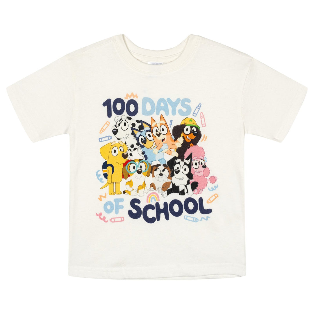Bluey Short Sleeve Graphic T-Shirt Tusk Off White