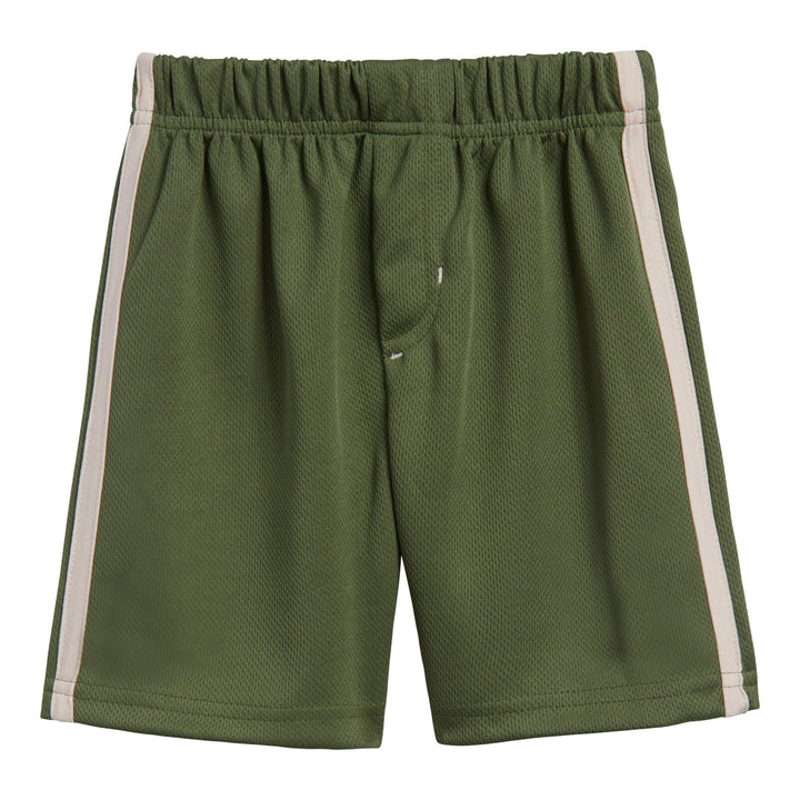 Funstuff Boys' Athletic 2-Piece T-Shirt and Shorts Set Dinosaur Beige Green
