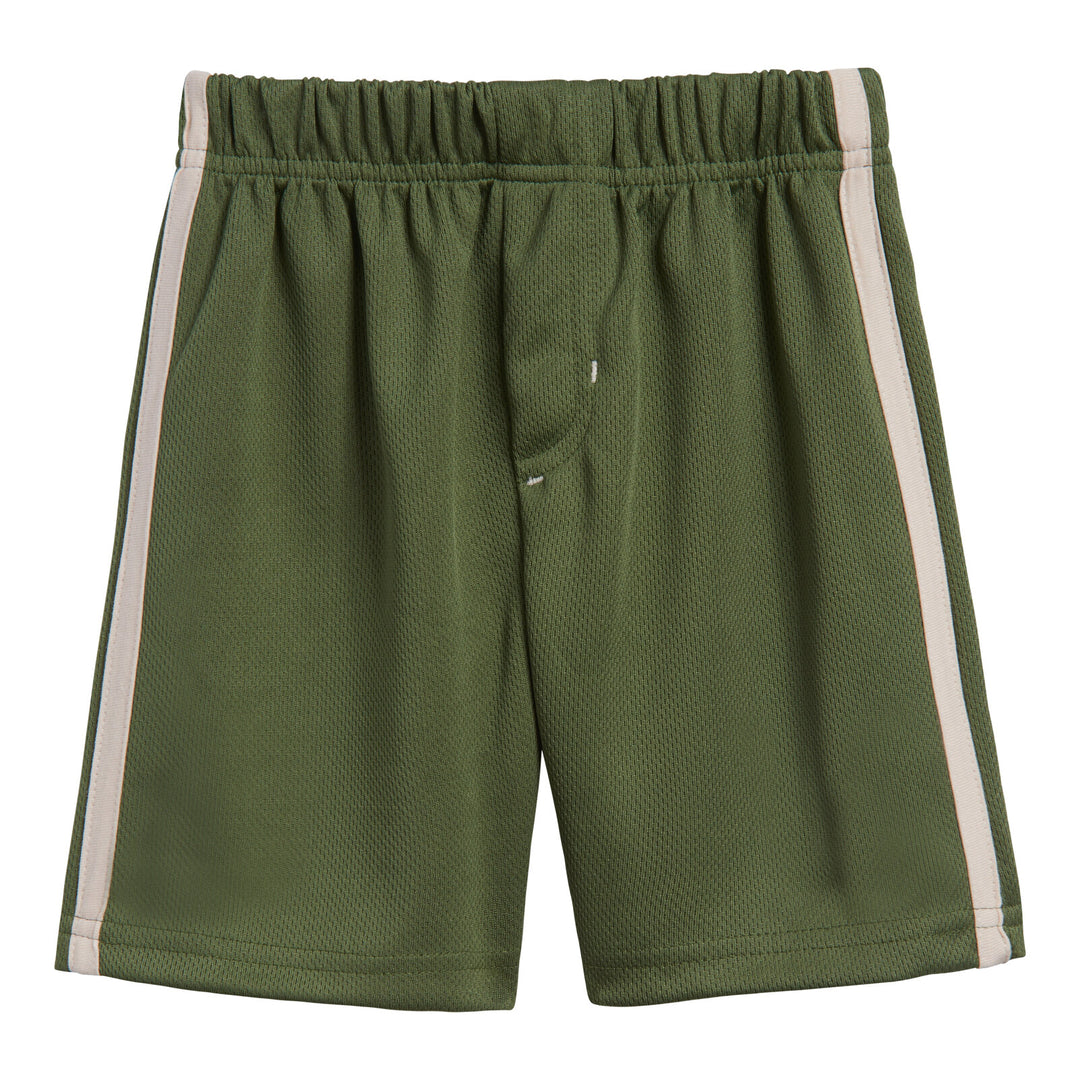 Funstuff NASA Boys' Athletic 2-Piece T-Shirt and Shorts Set Dinosaur Beige Green