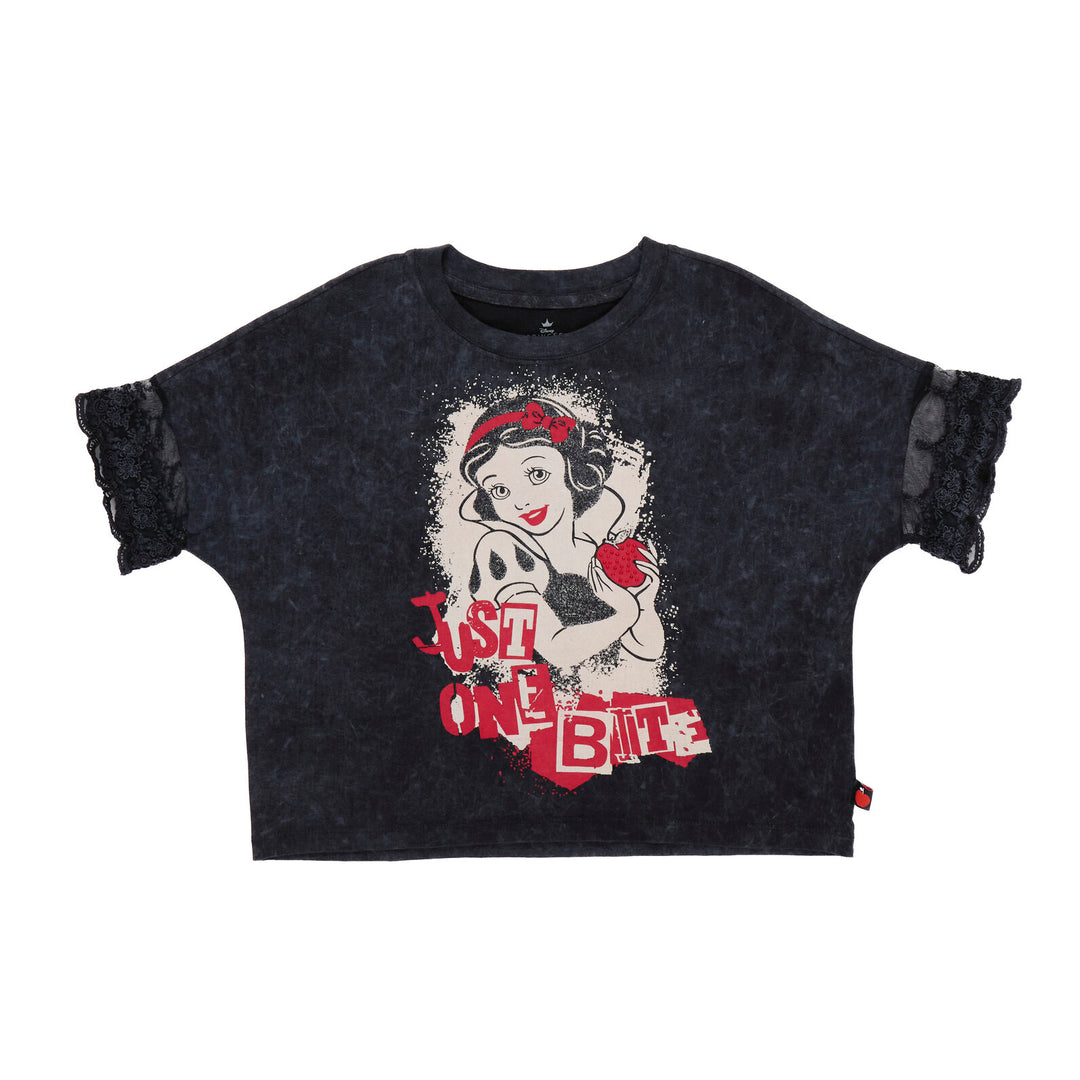 Disney Snow White Women's Short Sleeve T-Shirt Grey Wash