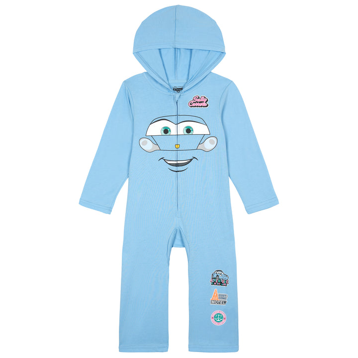 Cars Girls' Cosplay Hooded One Piece Sally Light Blue
