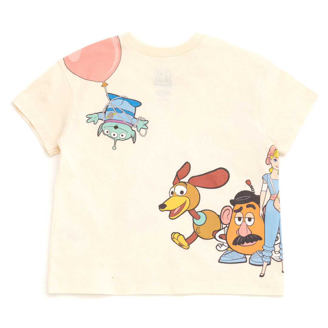 Disney Toy Story Girls' Birthday Graphic T-Shirt Woody Buzz White