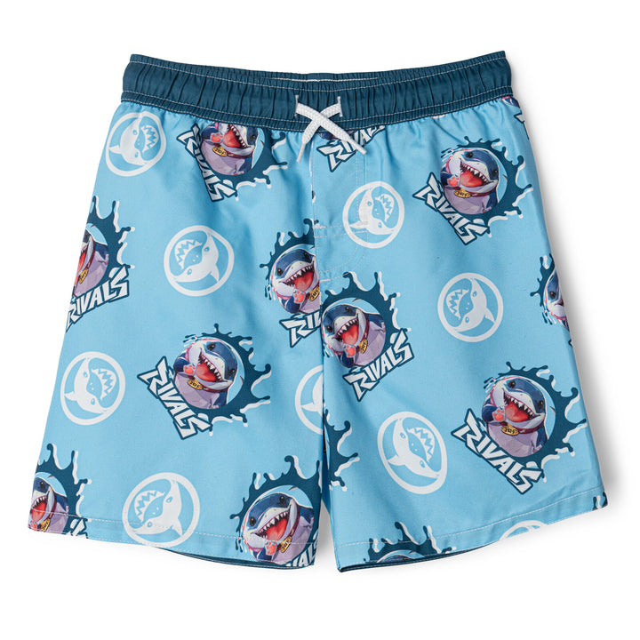 Marvel Rivals Jeff Boys' 2-Piece Rash Guard and Swim Trunks Set Landshark Navy