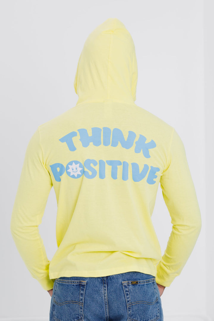 Inside Out Joy Men's Jersey Hooded Long Sleeve Tee Yellow
