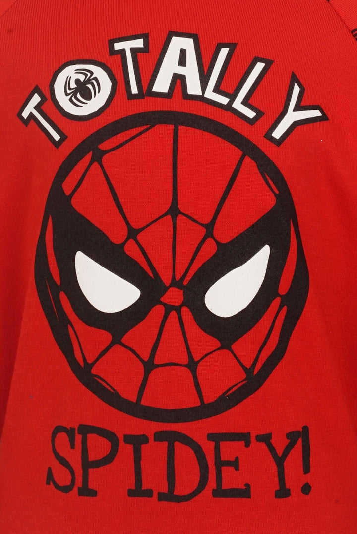 Marvel Spider-Man Boys' Fleece 2-Piece Hoodie and Pants Set Red Grey