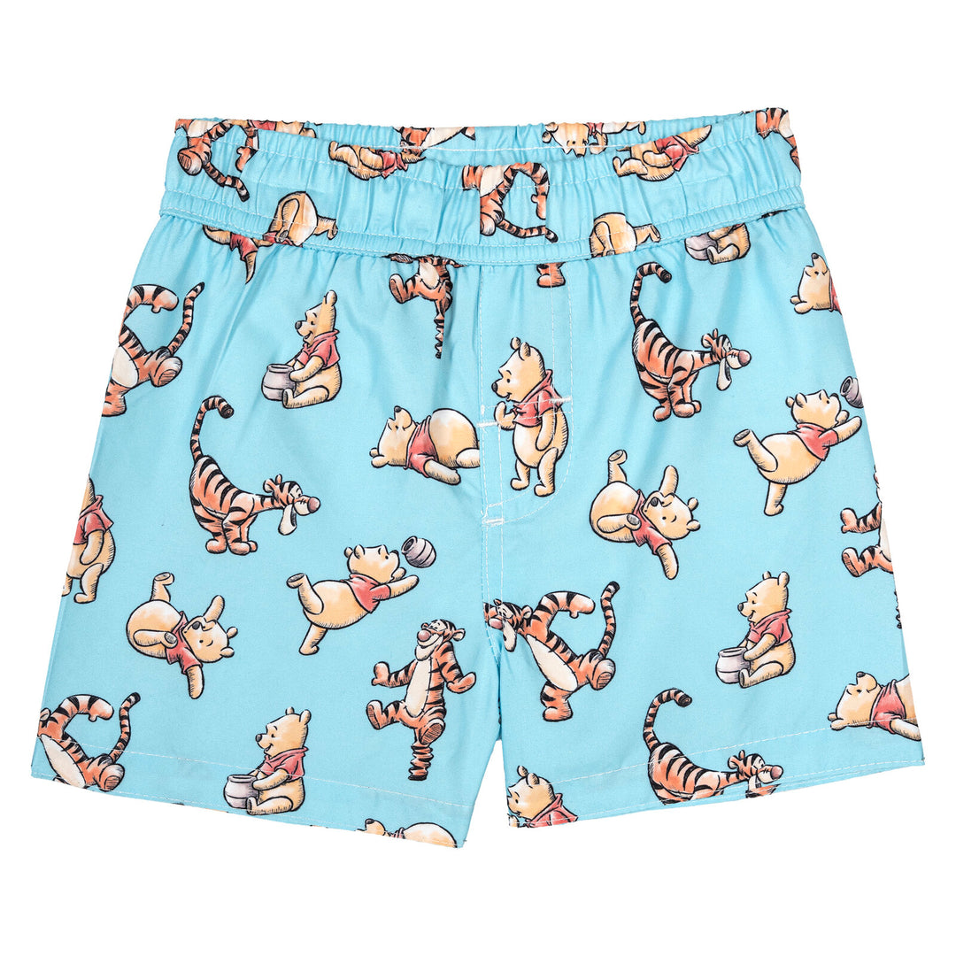 Disney Winnie the Pooh Swimwear 2-Piece Rash Guard and Swim Trunks Set Tigger