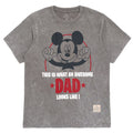 Disney Mickey Mouse Men's Father's Day T-Shirt Mineral Grey