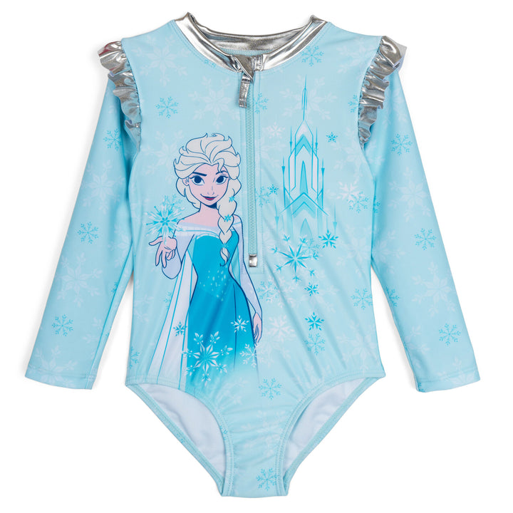 Frozen Queen Elsa Girls' One Piece Swimwear Icy Blue