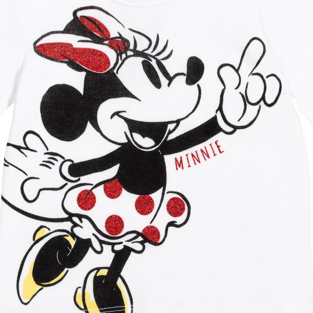 Minnie Mouse Baby Girls' 4-Piece Bodysuit Tee Leggings and Tutu Set Mickey Red