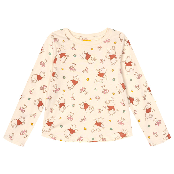 Disney Winnie the Pooh Girls' 2-Piece Tee and Suspender Skirt Set Gold
