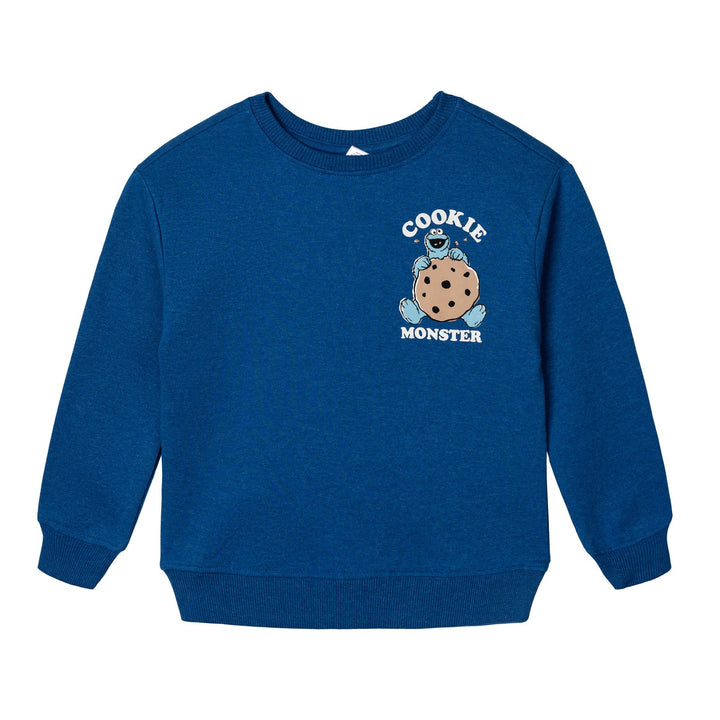 Sesame Street Boys' 2-Piece Sweatshirt and Joggers Set Cookie Monster Blue