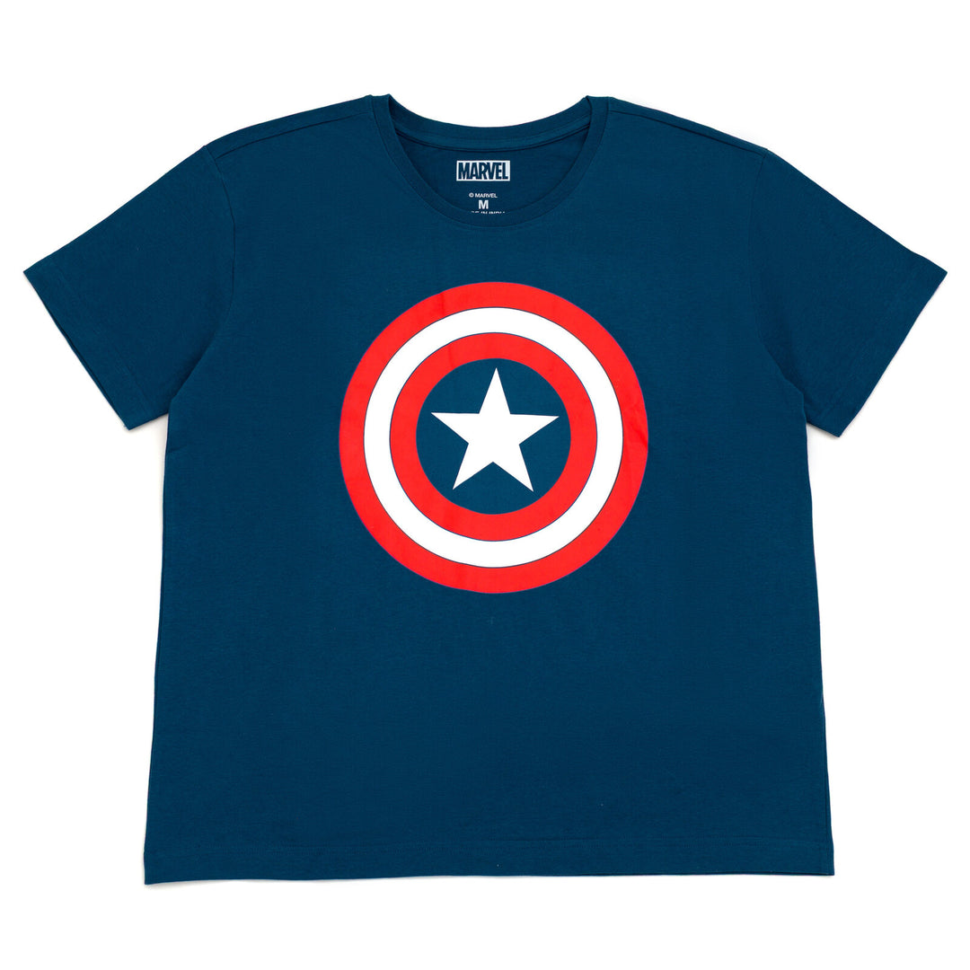 Marvel Avengers Captain America Men's Cosplay Short Sleeve T-Shirt Navy