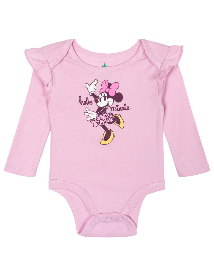 Minnie Mouse Baby Girls' Bodysuit and Tutu Leggings Set Pink Leopard