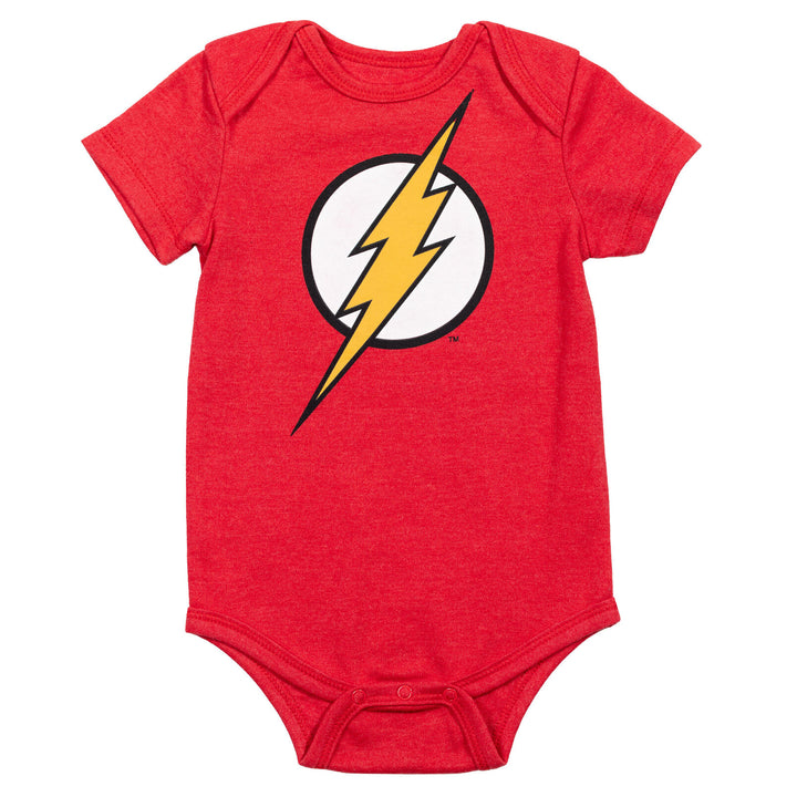 WARNER BROS Justice League Baby Boys' 3-Pack Short Sleeve Bodysuits Multi