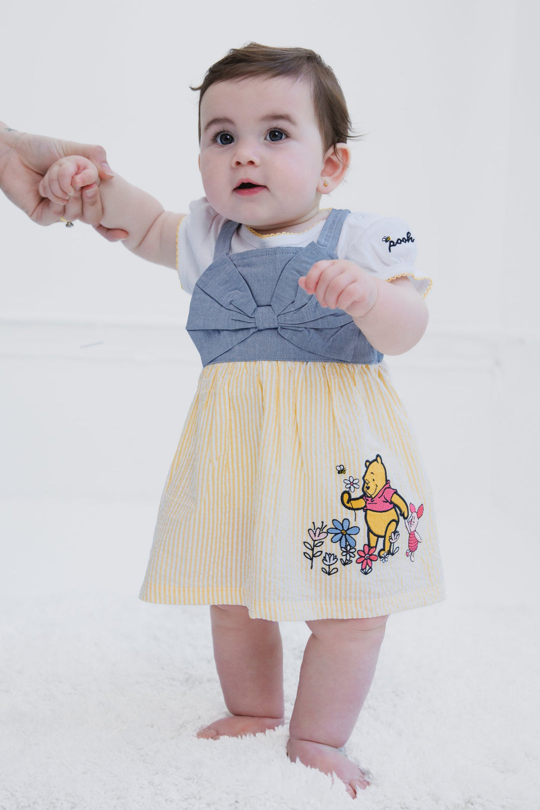 Disney Winnie the Pooh 2-Piece Bodysuit and Jumper Dress Set Piglet Yellow