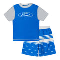 Ford Boys' Swimwear 2-Piece Rash Guard and Trunks Set Blue Grey