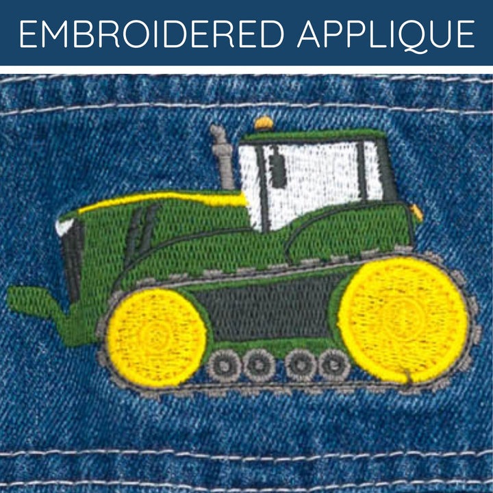 John Deere Boys' Denim Shortall Medium Wash