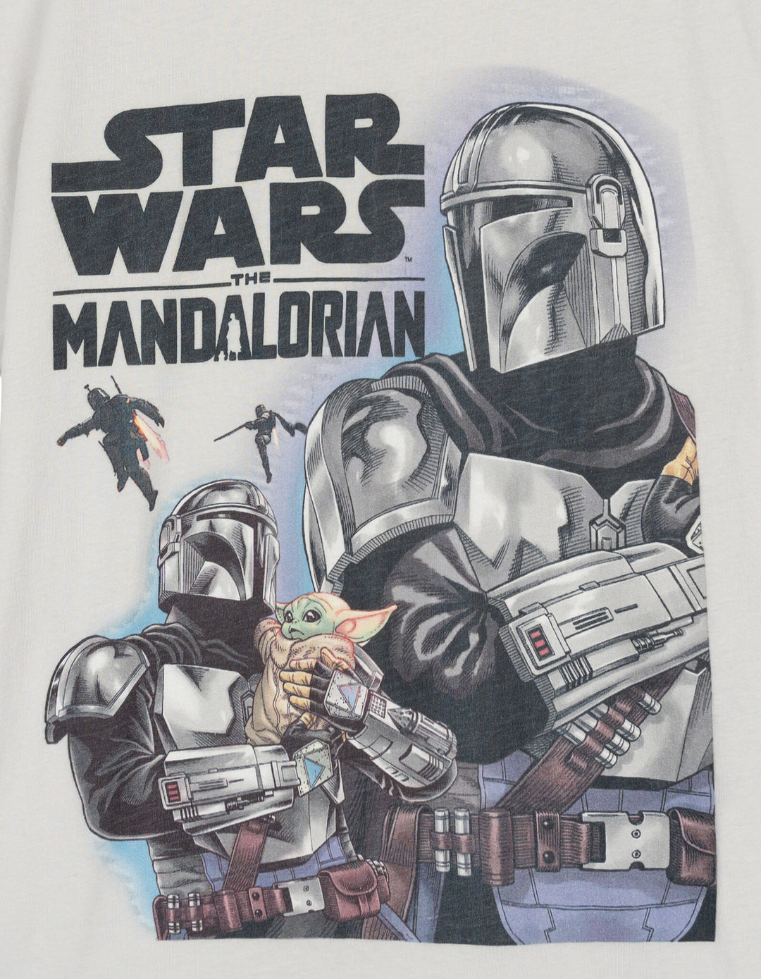 Star Wars The Mandalorian Men's Short Sleeve T-Shirt Mando Vapor Blue