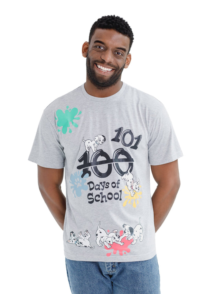 101 Dalmatians Men's Short Sleeve T-Shirt Dalmatian Light Gray