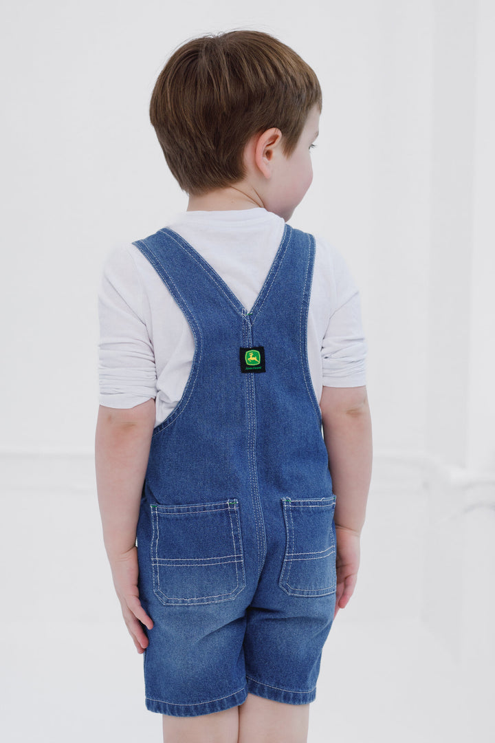 John Deere Boys' Denim Shortall Medium Wash