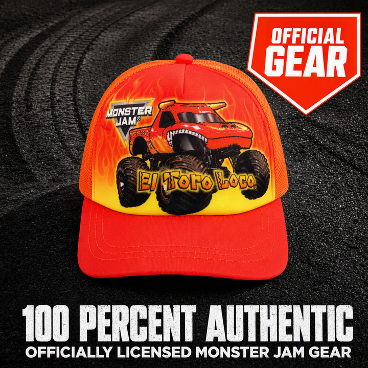 Monster Jam El Toro Loco Boys' Strapback Baseball Cap Orange