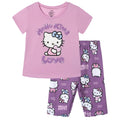 Hello Kitty Girls' 2-Piece T-Shirt and Bike Shorts Set Mulberry