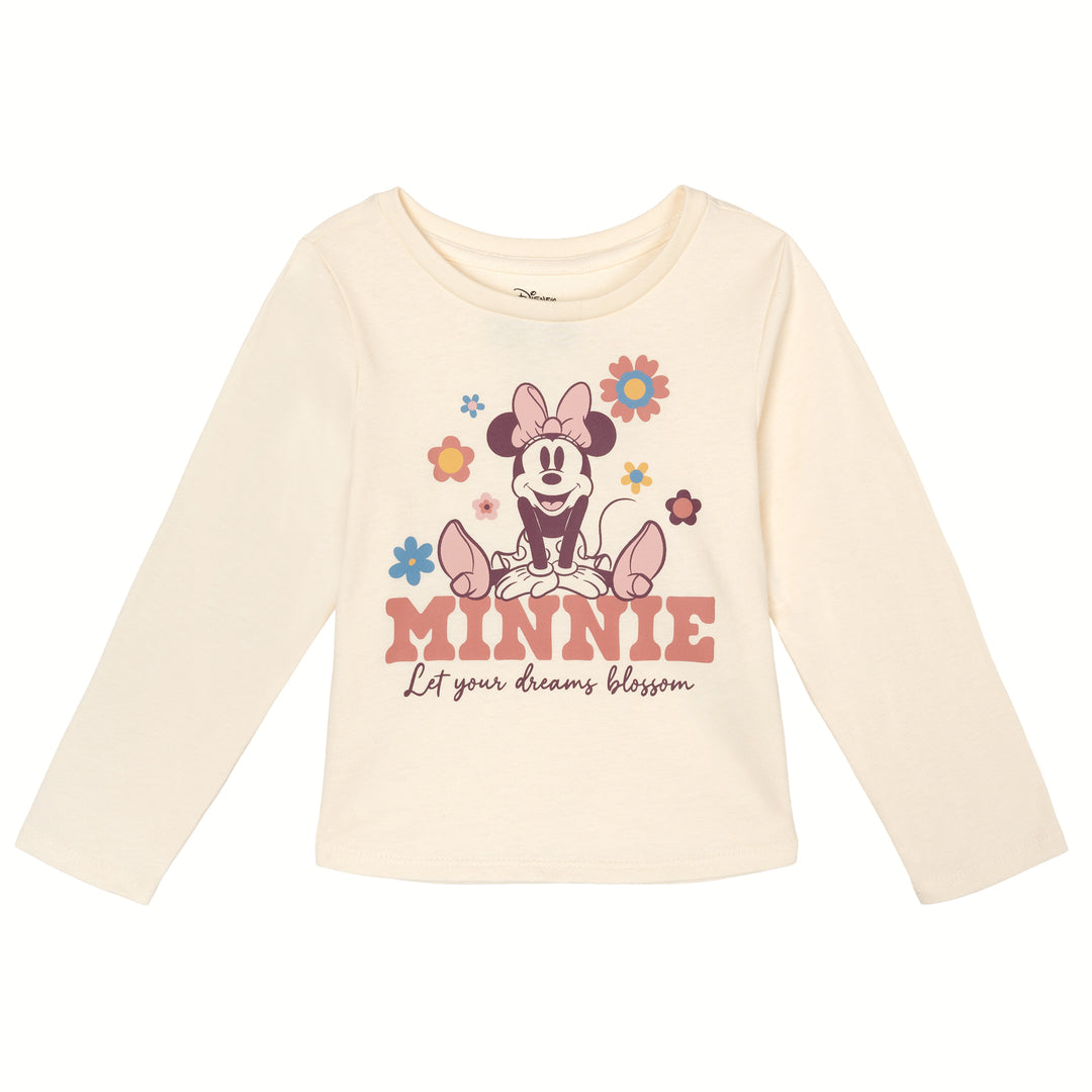 Minnie Mouse Girls' 2-Piece Long Sleeve Tee and Skirt Set Pink