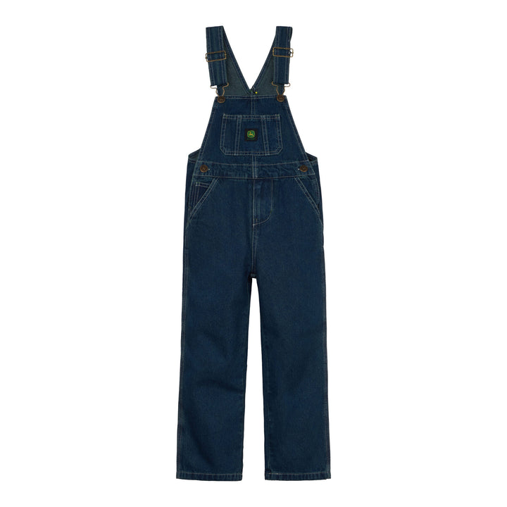 John Deere Boys' One Piece Bib Overalls Dark Indigo Denim