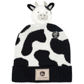 John Deere Toddler Boys' Logo Beanie Hat Cow Black White