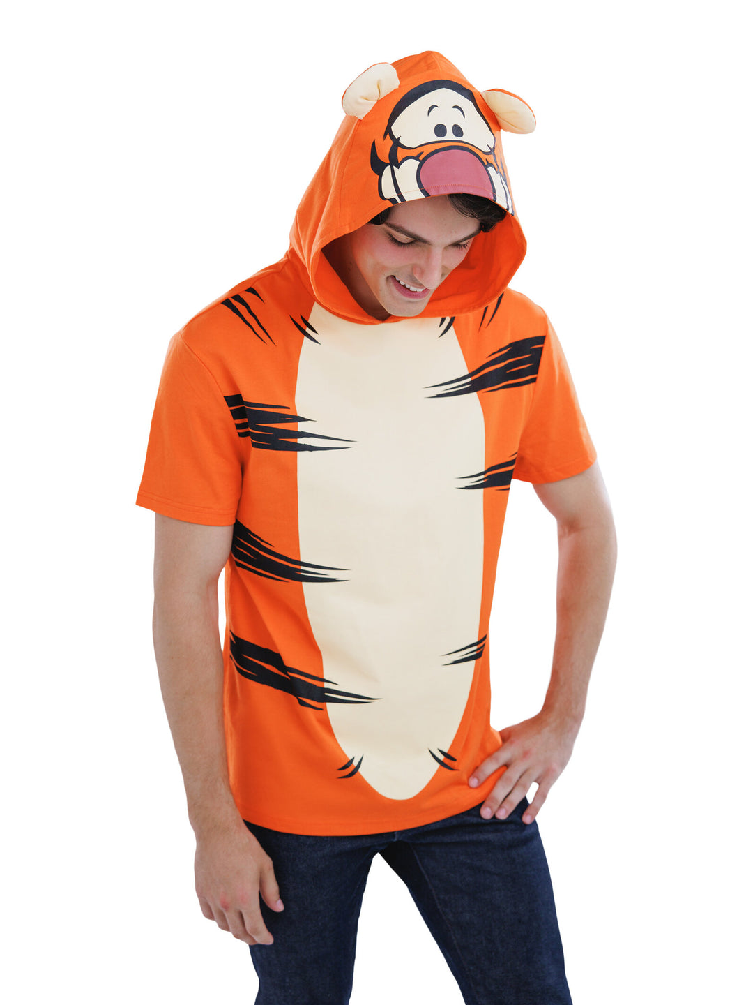 Disney Winnie the Pooh Tigger Men's Striped Orange