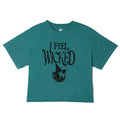 Wicked Elphaba Women's Cropped Drop Shoulder T-Shirt Ivy Green
