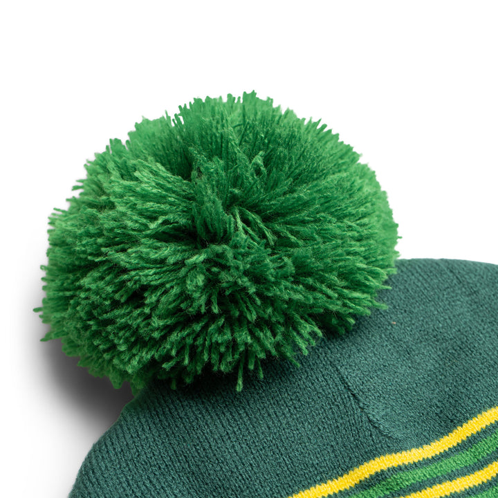 John Deere Men's Fleece Lined Beanie Hat Forest Green Yellow
