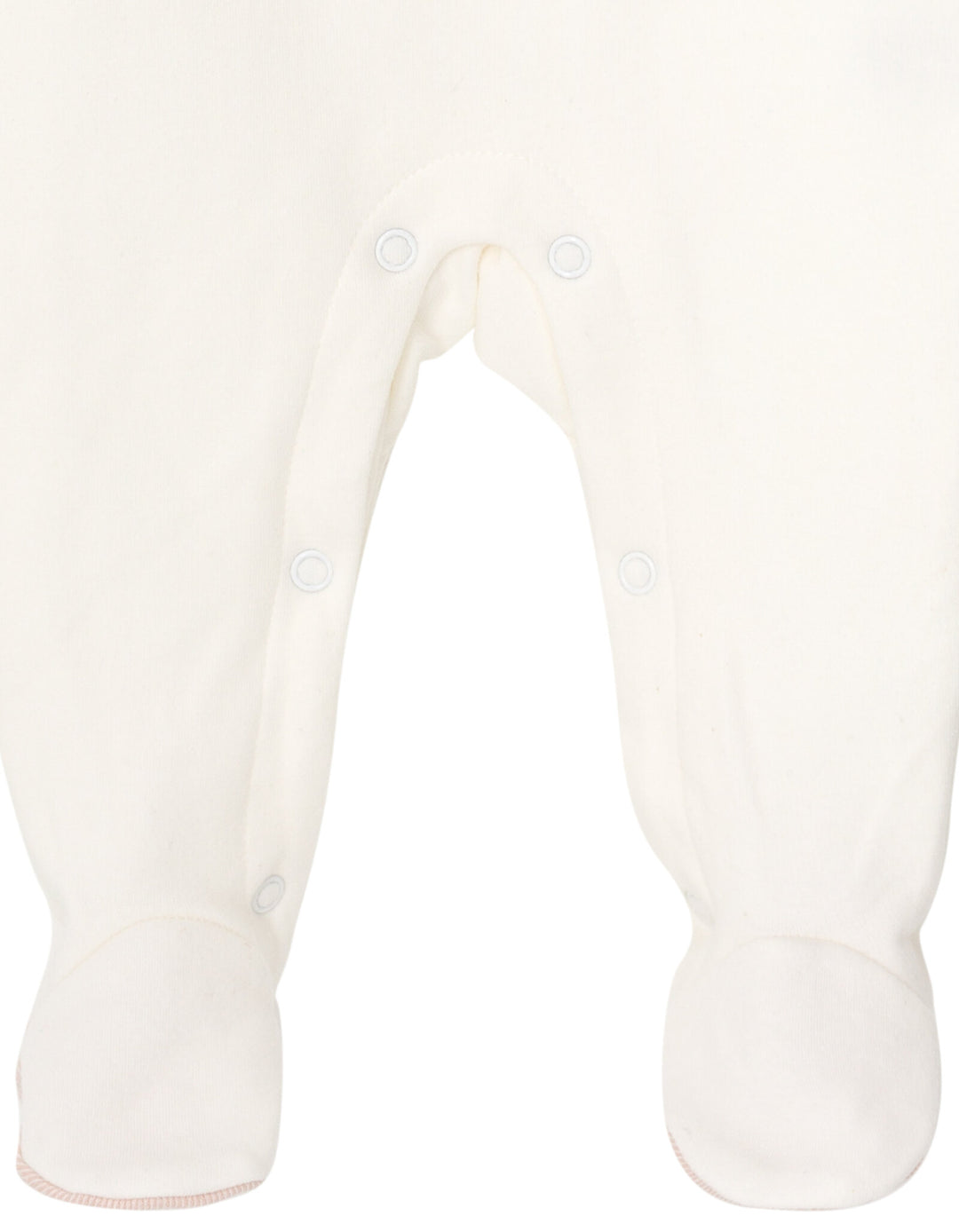 Cozeeme Baby Girls' Footed One Piece Sleep N' Play Ivory Pink Heart