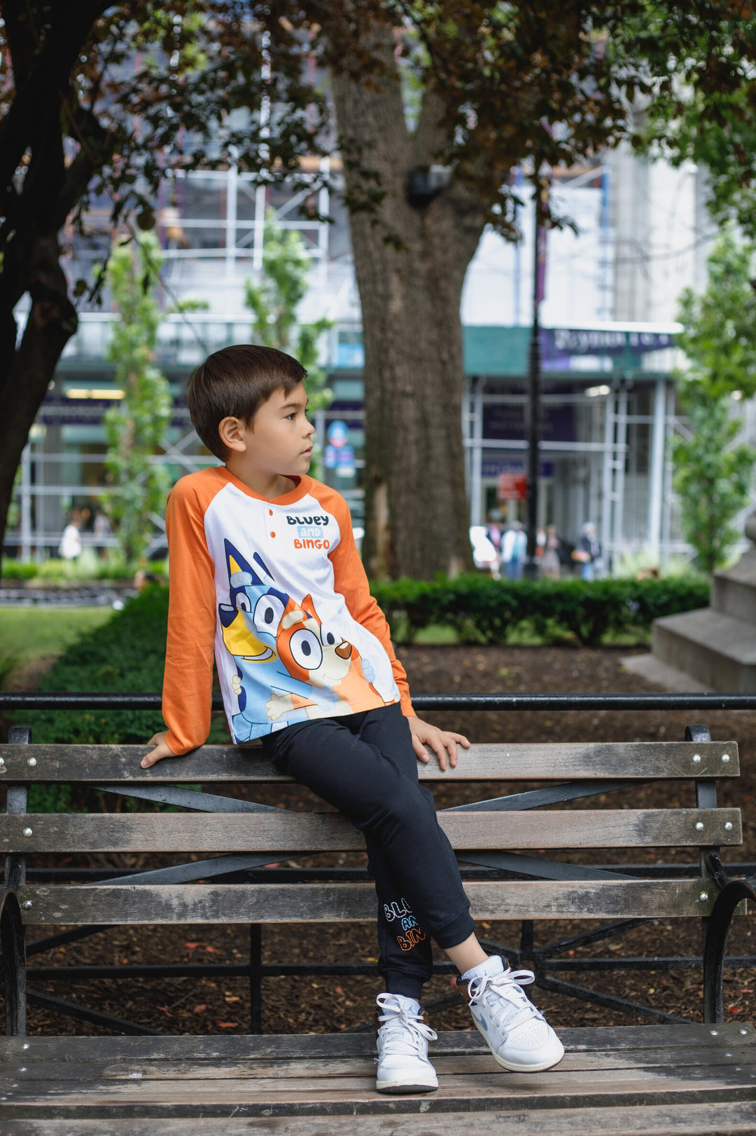 Bluey Boys' 2-Piece Tee and Pants Set Bingo Orange